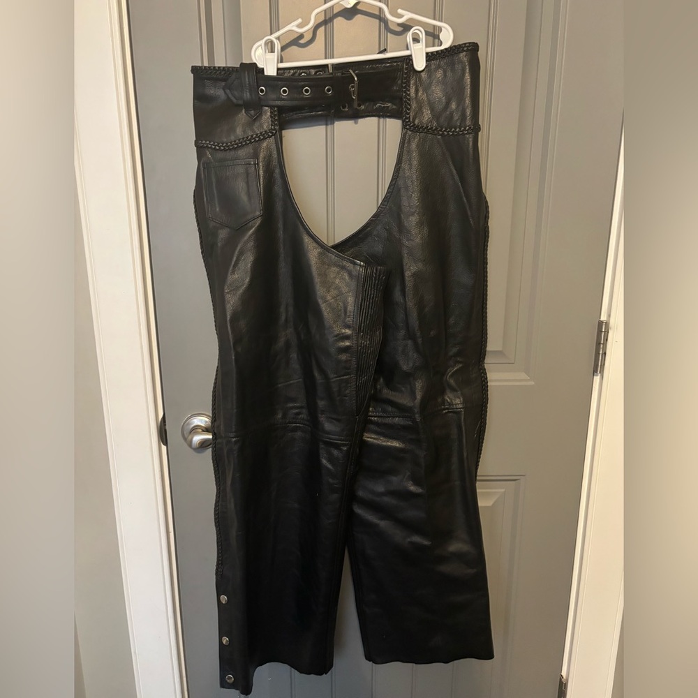 XElement Women’s Black Leather Chaps